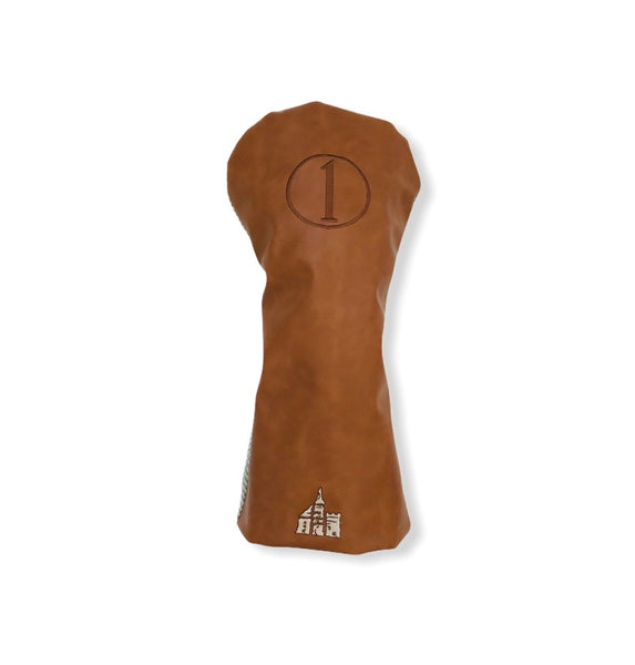 British Tan & Green Herringbone Headcover - Driver